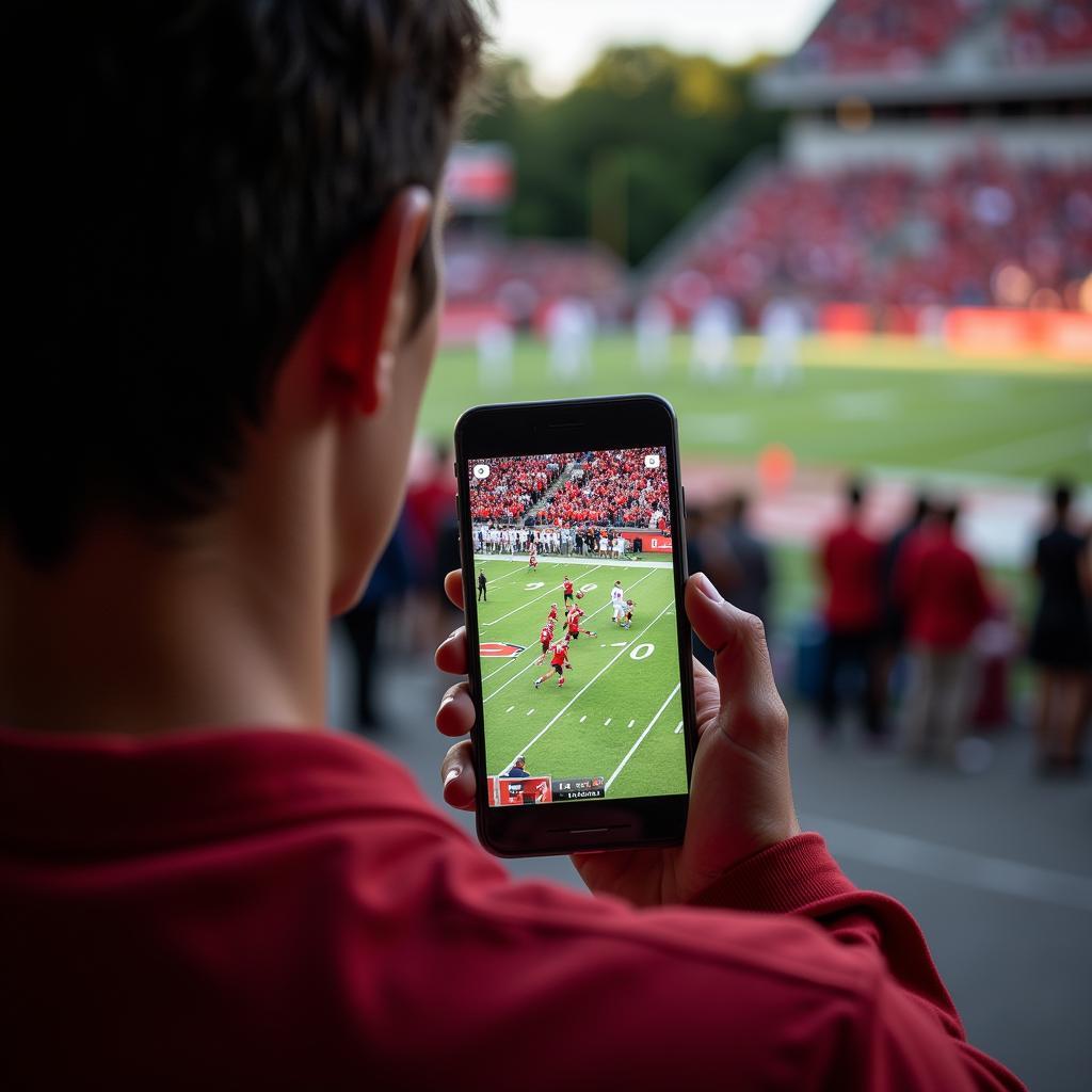 Muskegon Big Reds Football Live Stream on Mobile Device