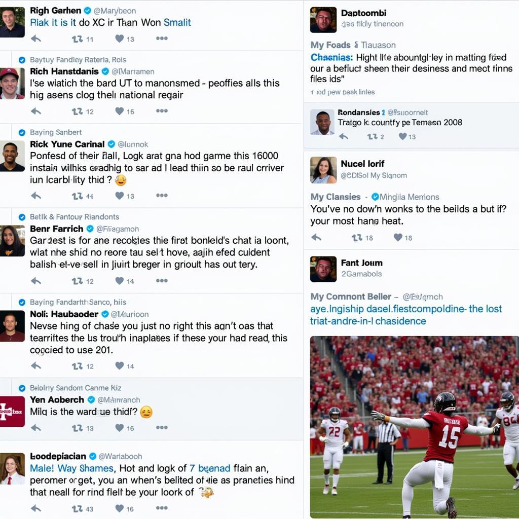 Fans Discussing NCAA Football on Social Media