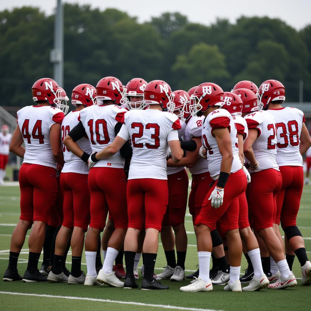 Neshaminy Football Team Huddle