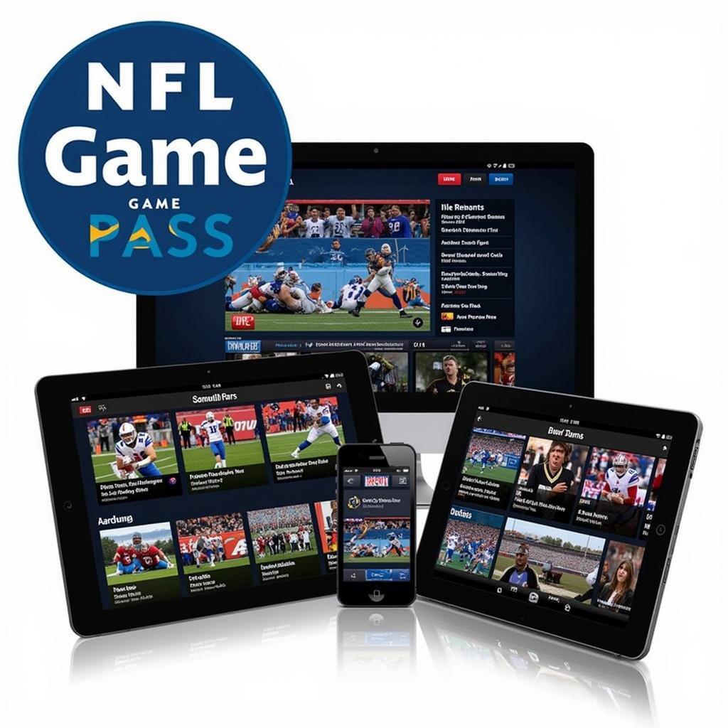 NFL Game Pass Interface on Different Devices