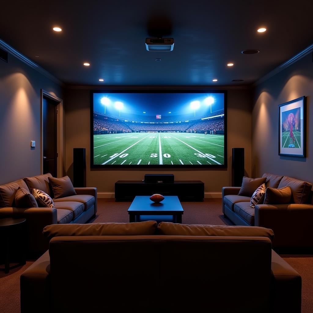 Home theater setup for NFL games