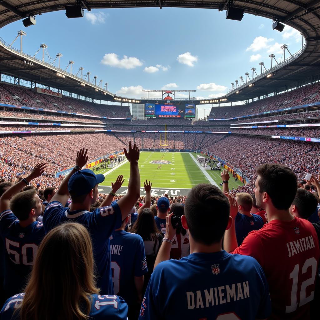 NFL Live Football Fans at Stadium