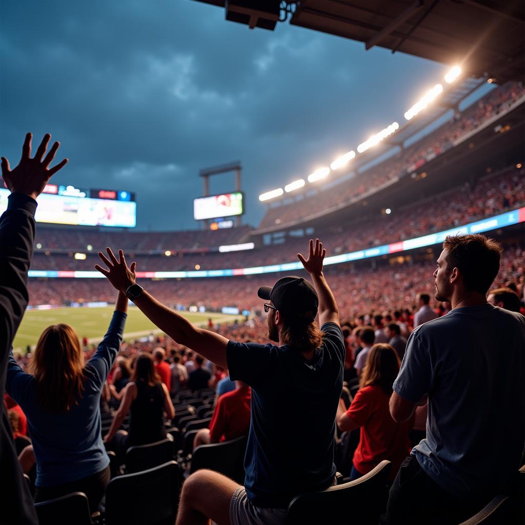 NFL Sunday Football Fans Cheering