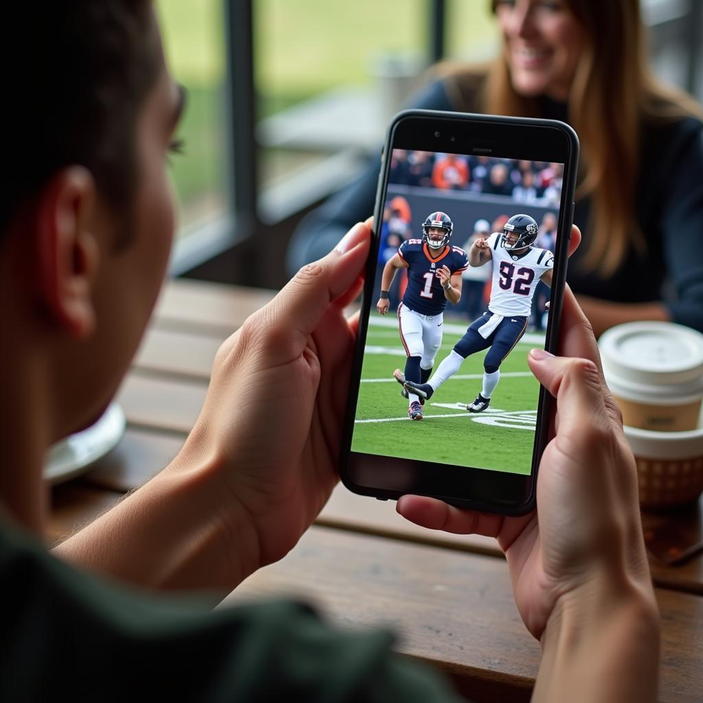 Watching NFL Thursday Night Football Live Stream on a Mobile Phone