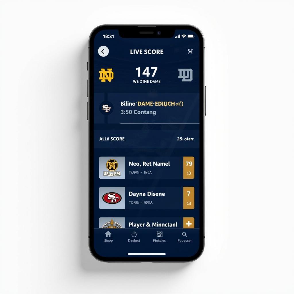 Notre Dame Football Live Score App