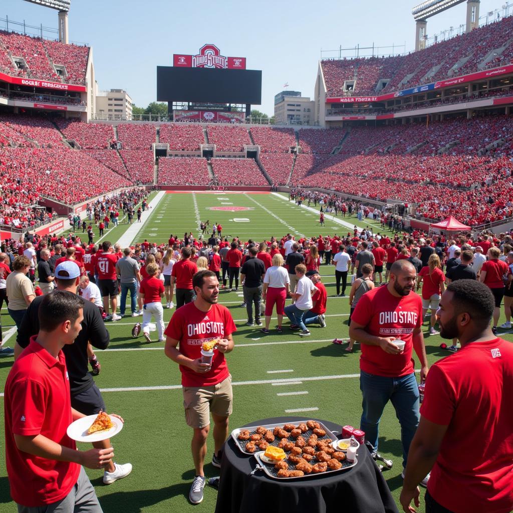 Ohio State Football Fans Tailgating Before the Game