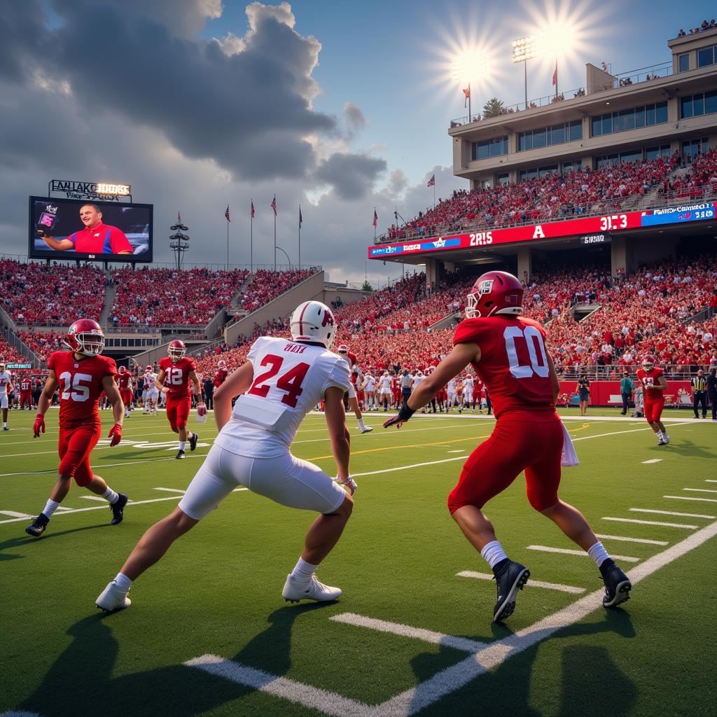 Omaha Westside High School Football Game Action