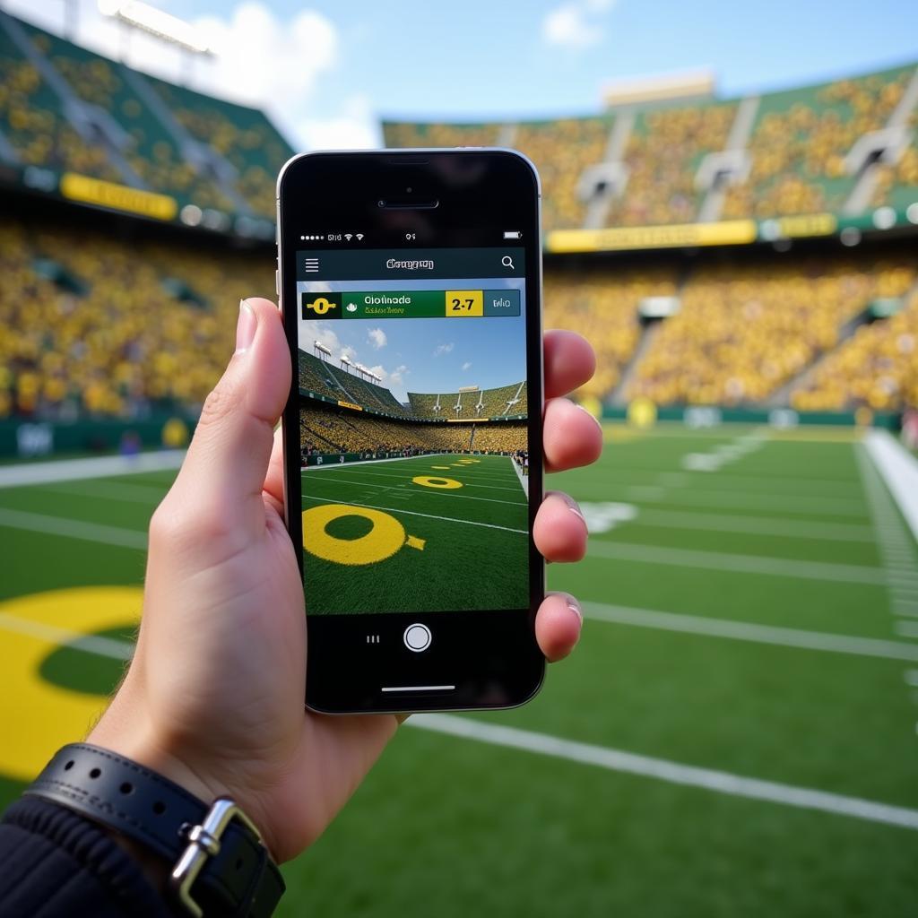 Streaming Oregon Ducks Football on a Mobile Device