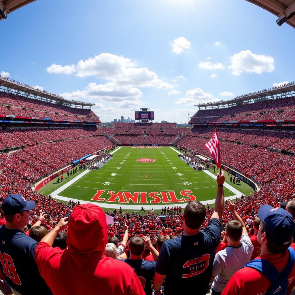 Packed Stadium on Game Day