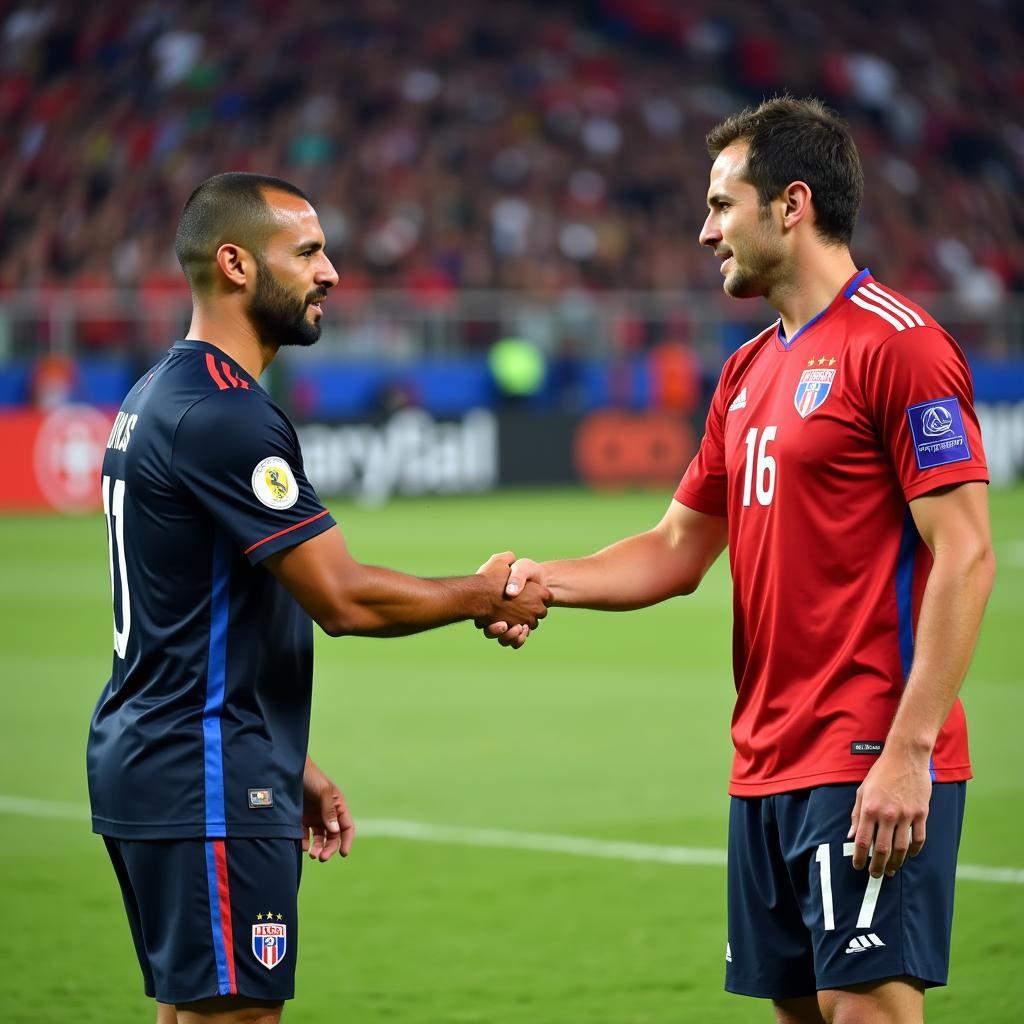 Post-Match Handshake between Teams