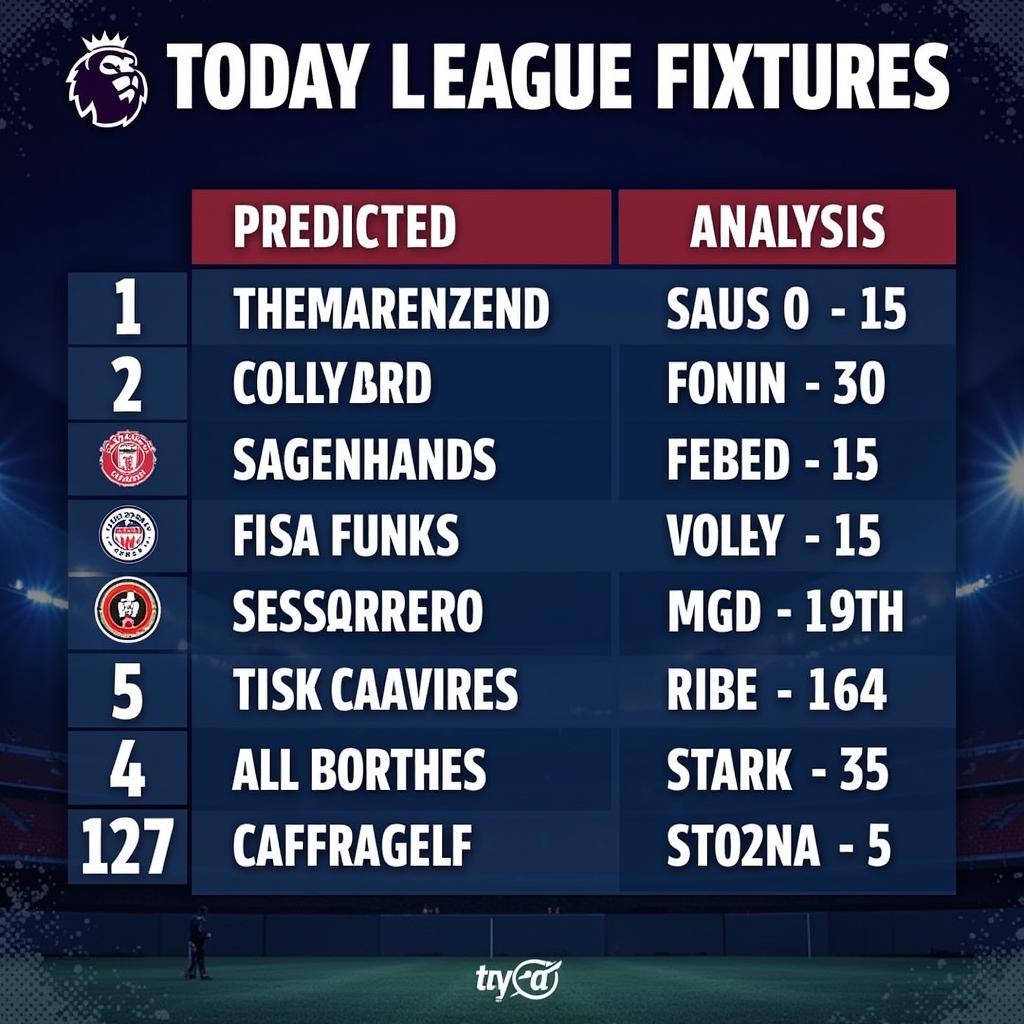 Premier League Fixtures and Predictions Today