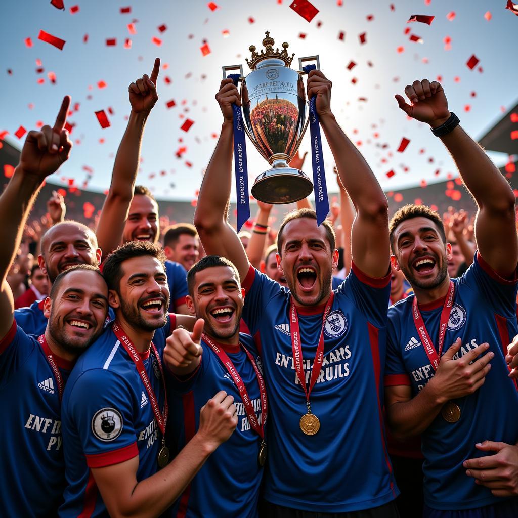 Premier League Trophy Celebration