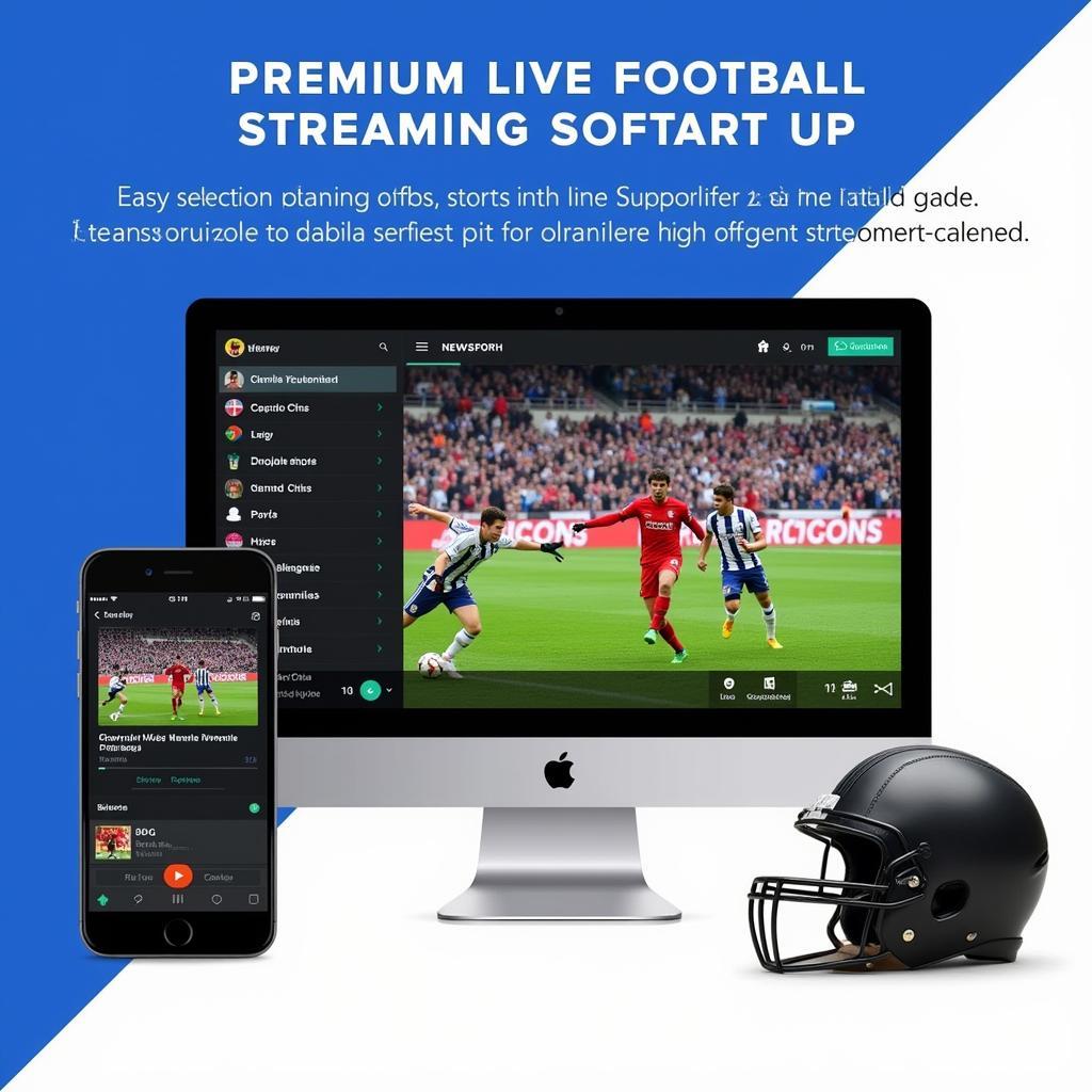 Premium Football Streaming Software Interface Example