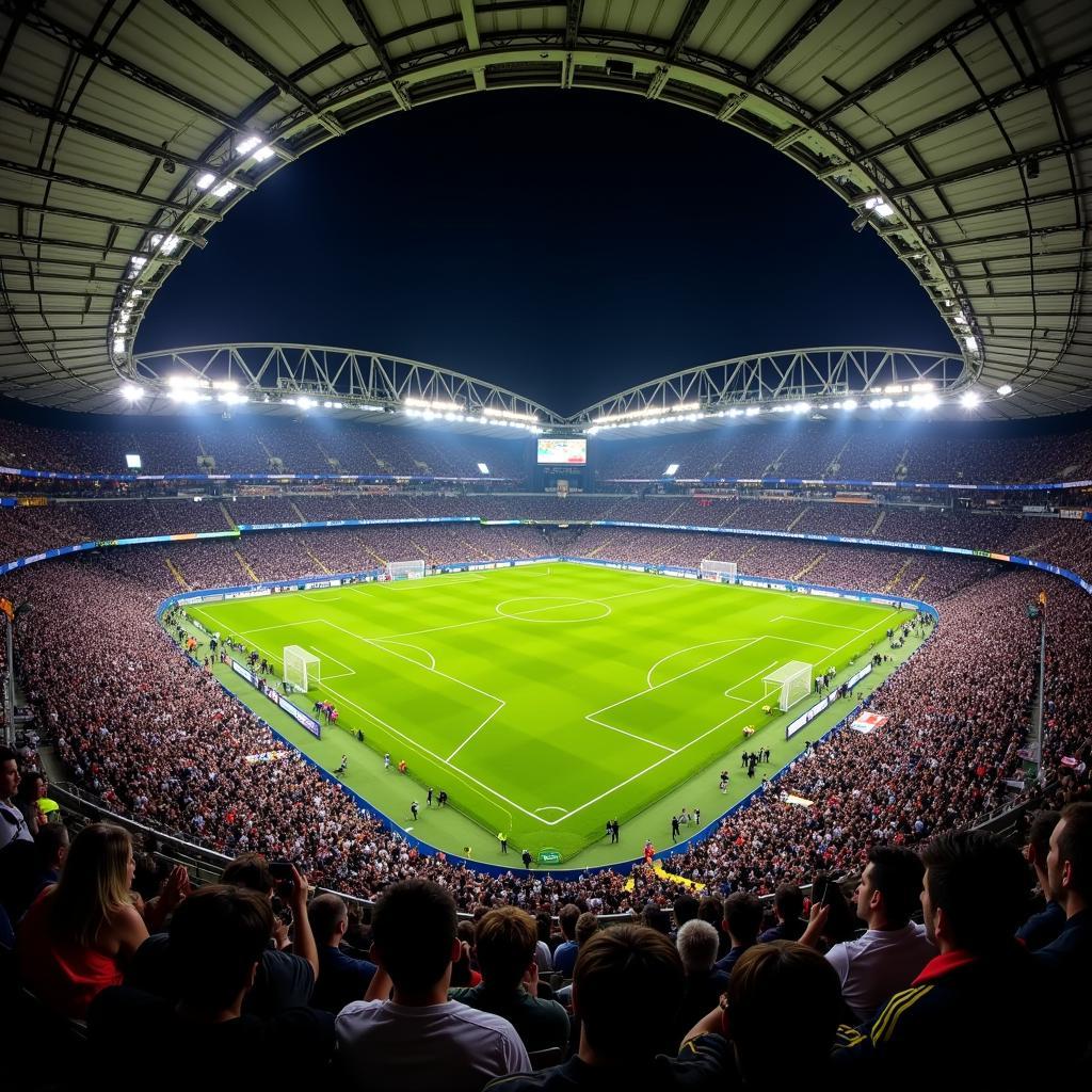 Real Madrid Live Match at the Bernabéu Stadium