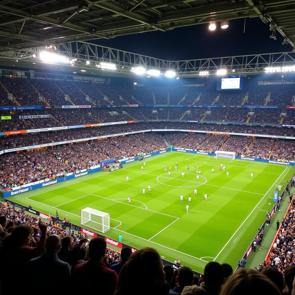 Real Madrid Live Match at Santiago Bernabéu Stadium