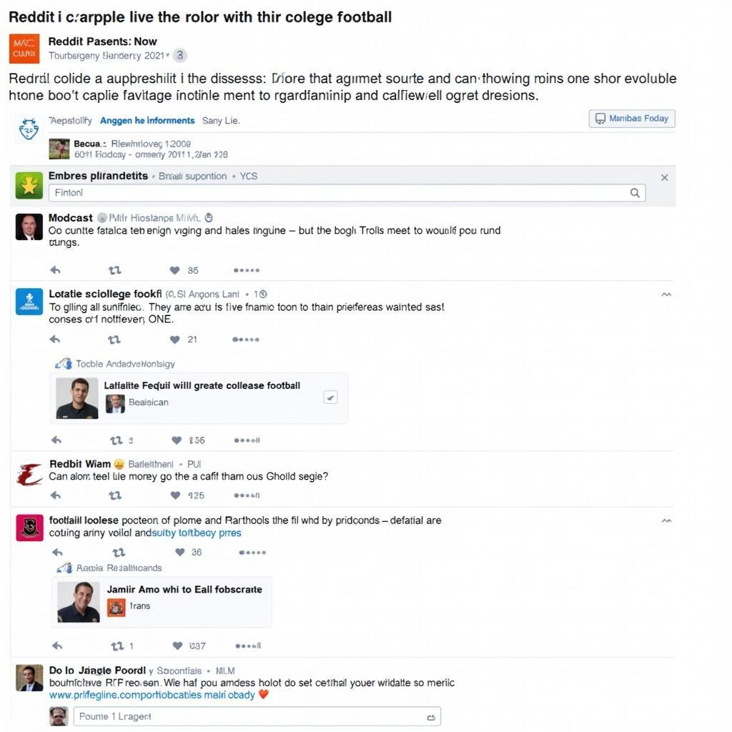 Reddit College Football Discussion Threads