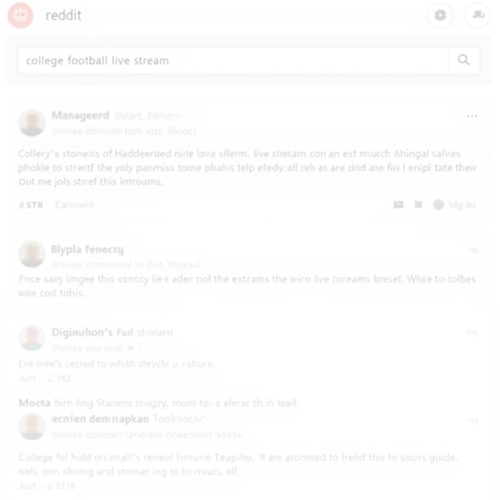 Searching for College Football Live Streams on Reddit