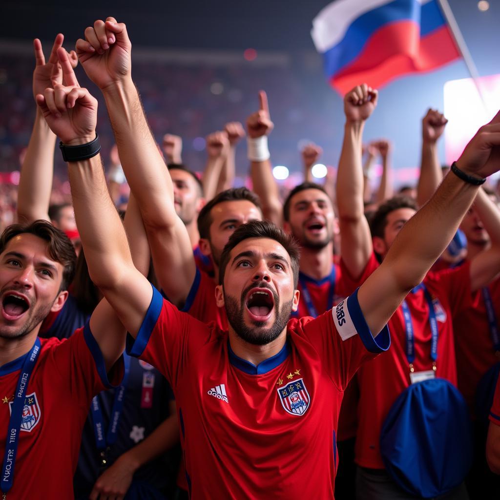 Russia Fans Celebrating World Cup 2018