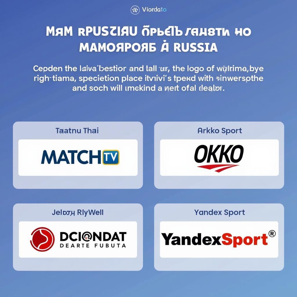 Russian Football TV Channels - Match TV, Okko Sport, and Yandex Sport