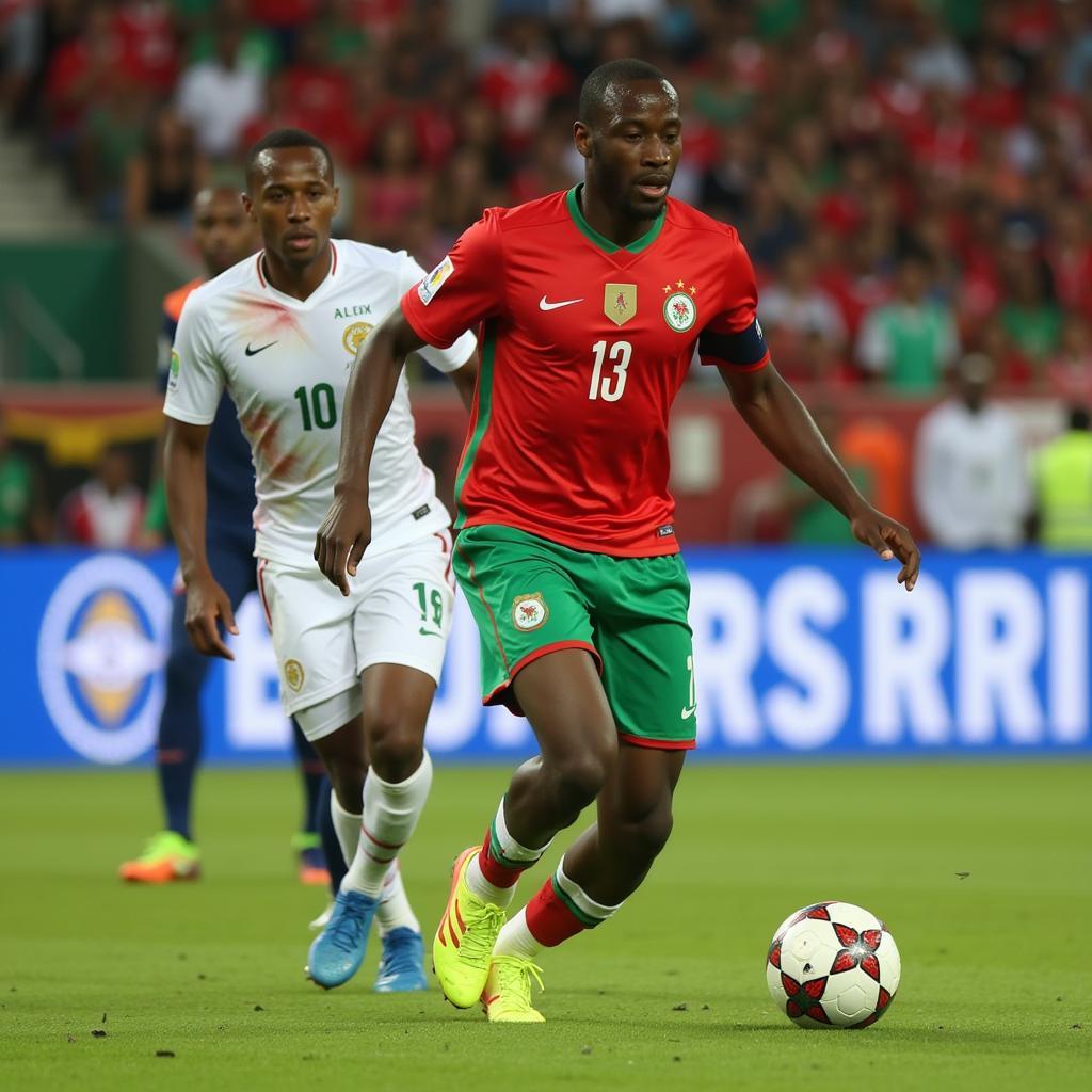 Sadio Mane in action during AFCON 2019