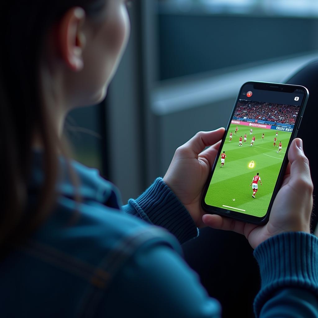 Secure Football Streaming App on Android Phone