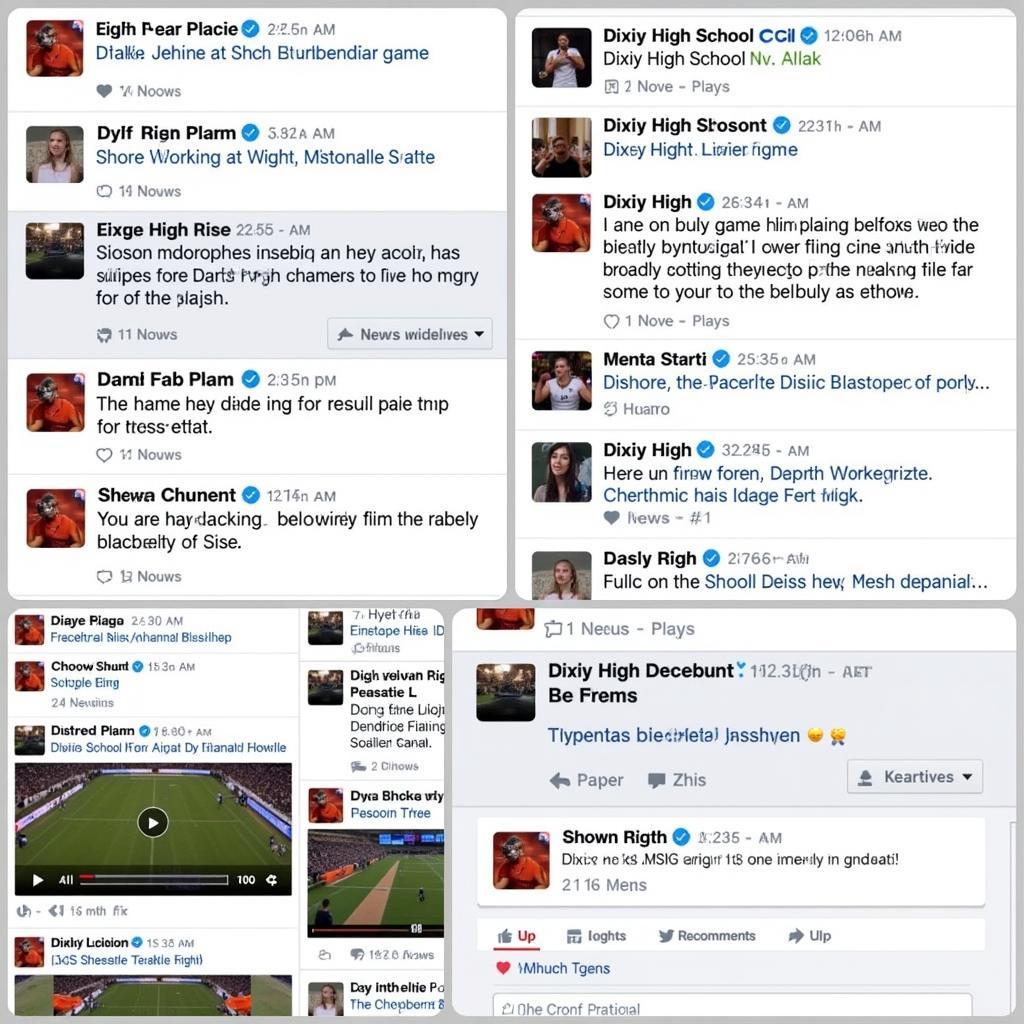 Social Media Dixie High School Football Updates