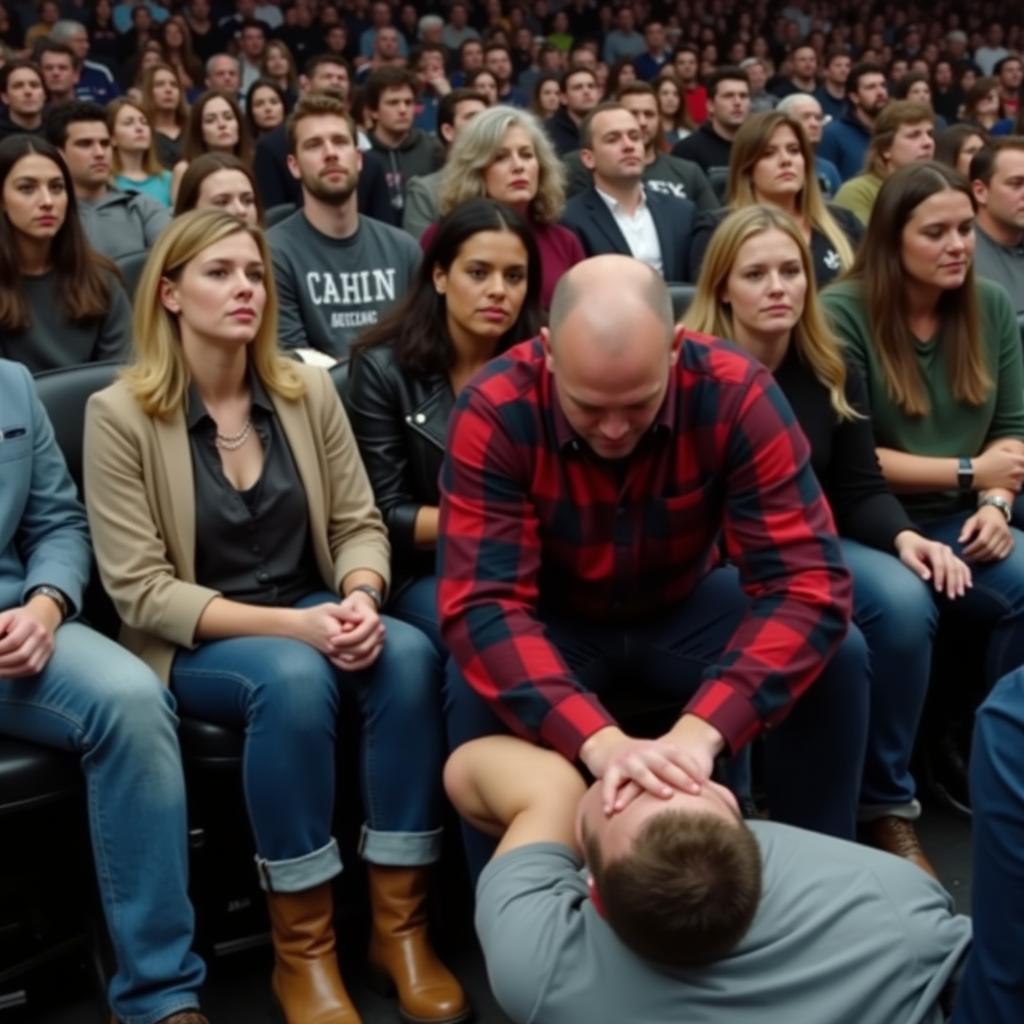 Spectators Watching Forrest Smith's Heroic Act