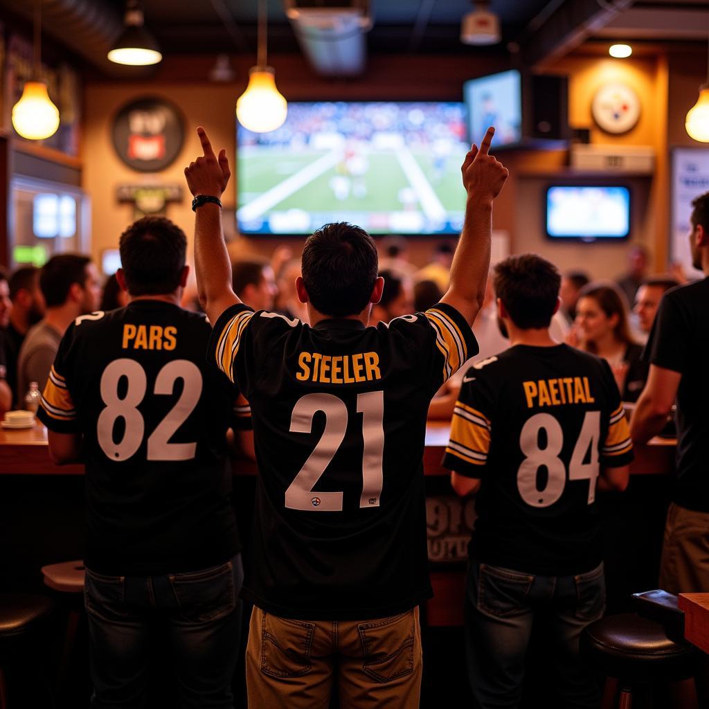 Steelers Fans at a Sports Bar in Quincy, IL