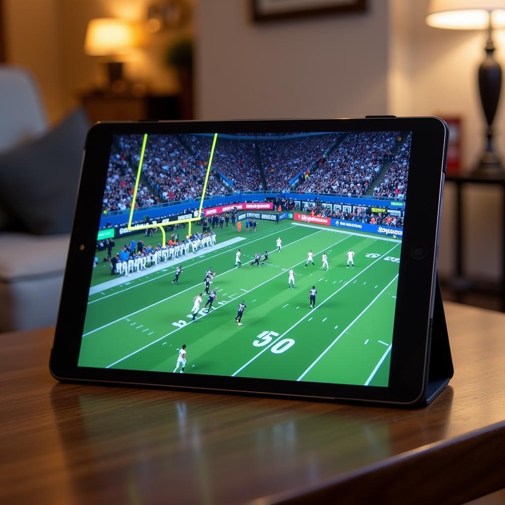 Streaming American Football Live on Tablet