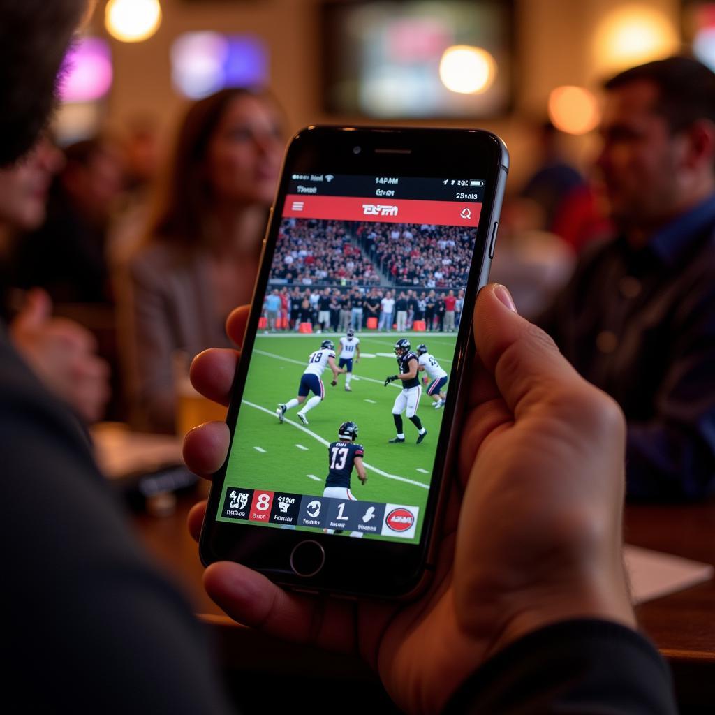 Streaming ESPN College Football on a Mobile Phone