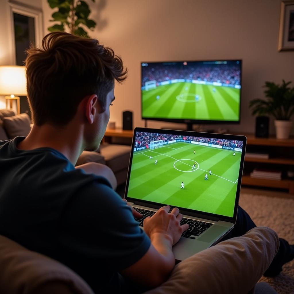 Streaming Football Games Live on Laptop