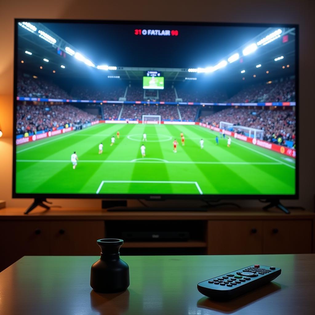 Streaming live football on a smart TV