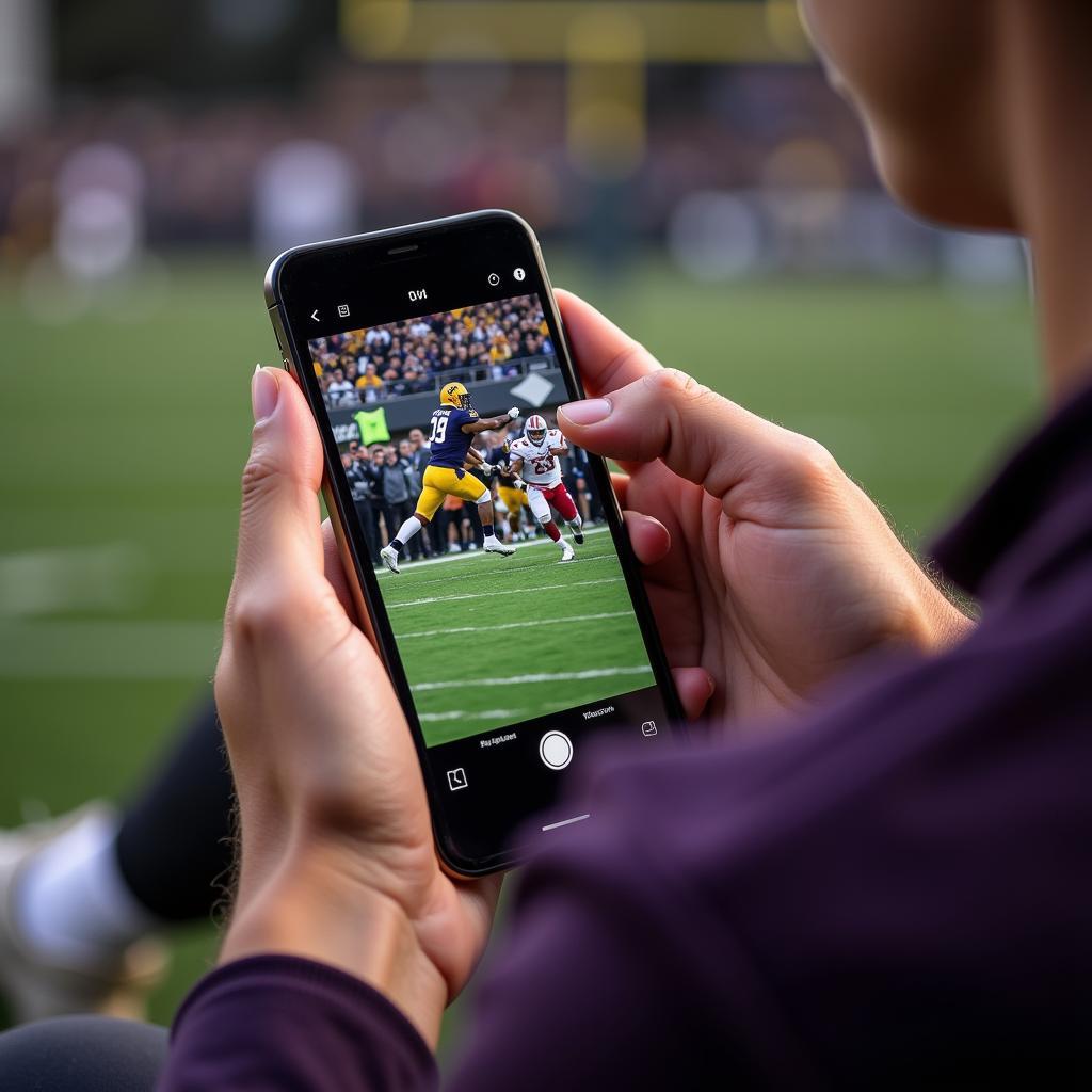 Streaming UW Football Game on Mobile Phone