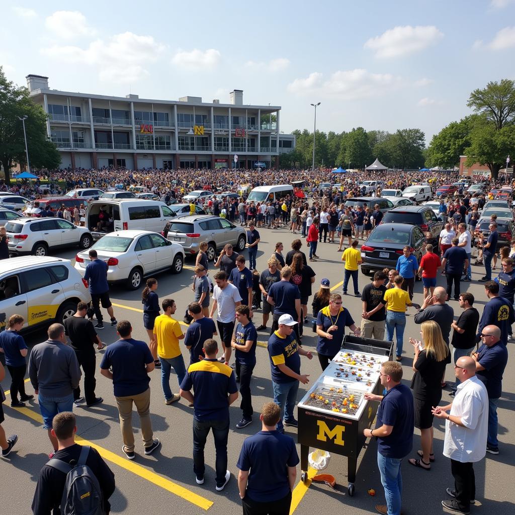 Tailgating before a Michigan football game.