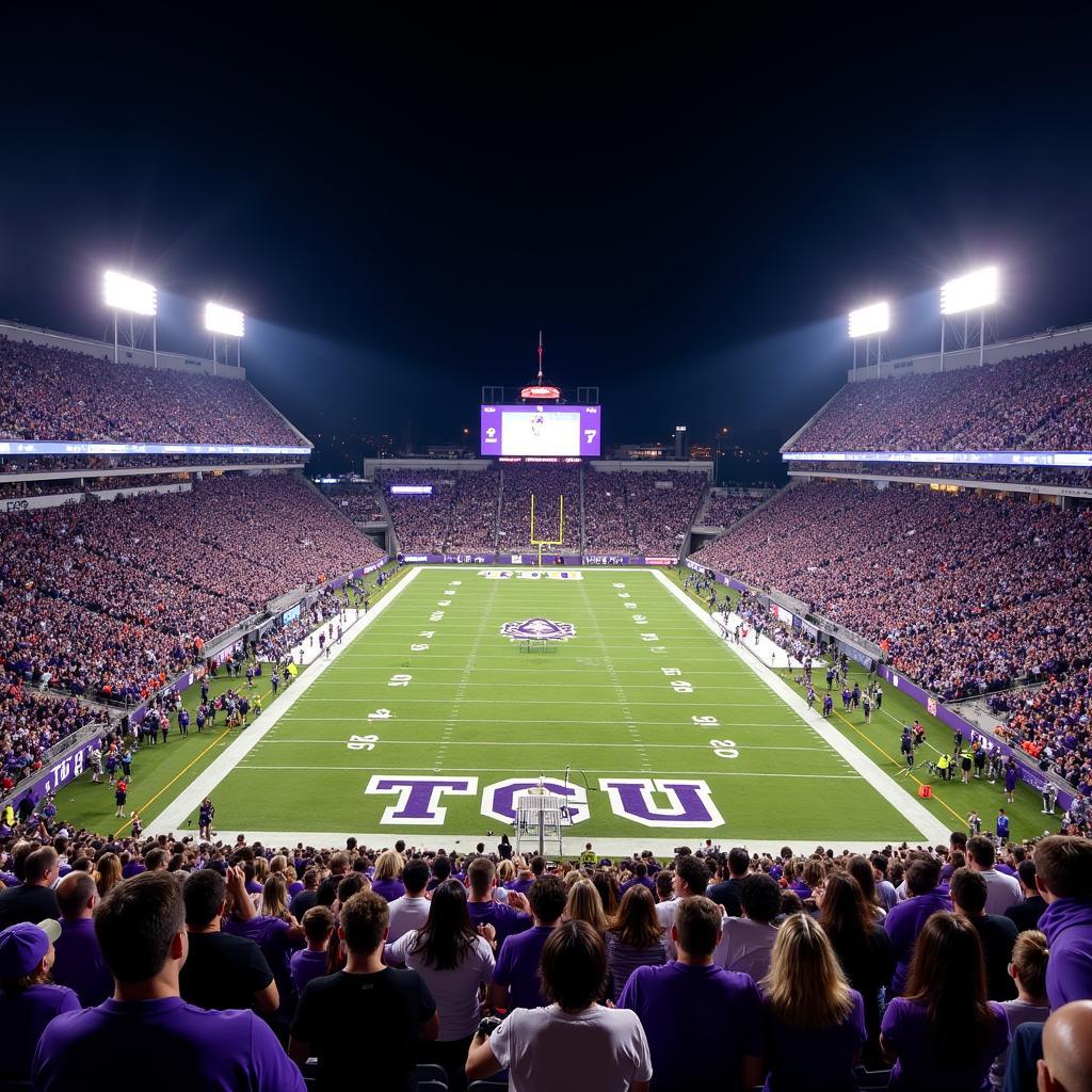 TCU Football Live Stadium Atmosphere