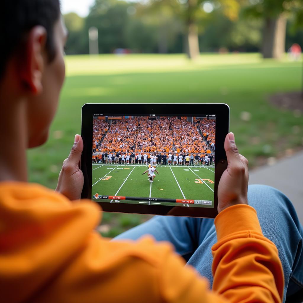 TN Football Live Streaming on Tablet