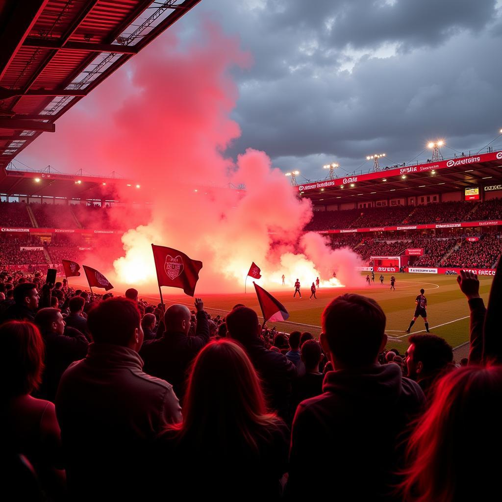 Tynecastle Park Atmosphere During a Live Football Match