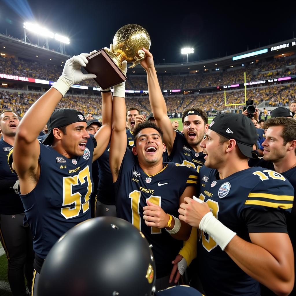 UCF Knights celebrate their undefeated 2018 season