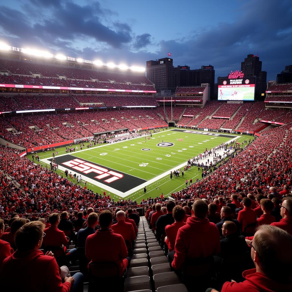 UGA Football on ESPN Live Broadcast