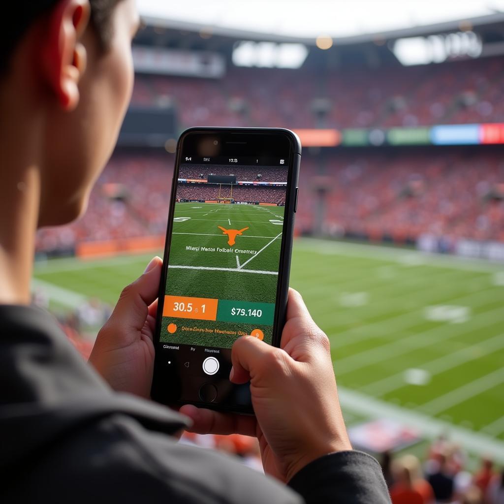 UT Football Live Score Update on Mobile Phone