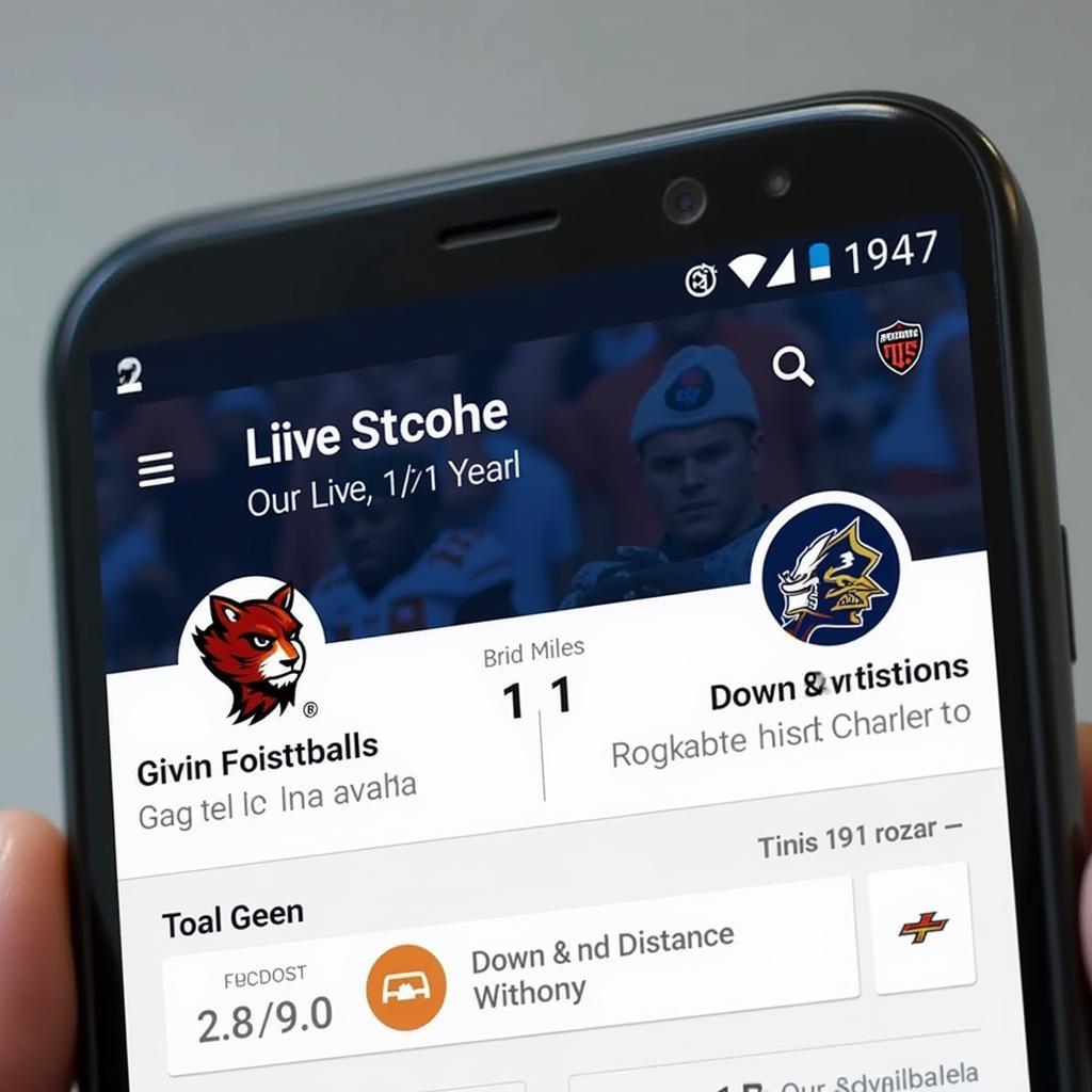 UTSA Football Live Score on a Mobile App