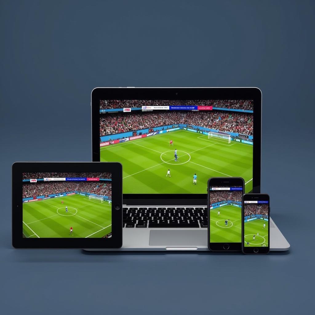 Various Devices Streaming Football