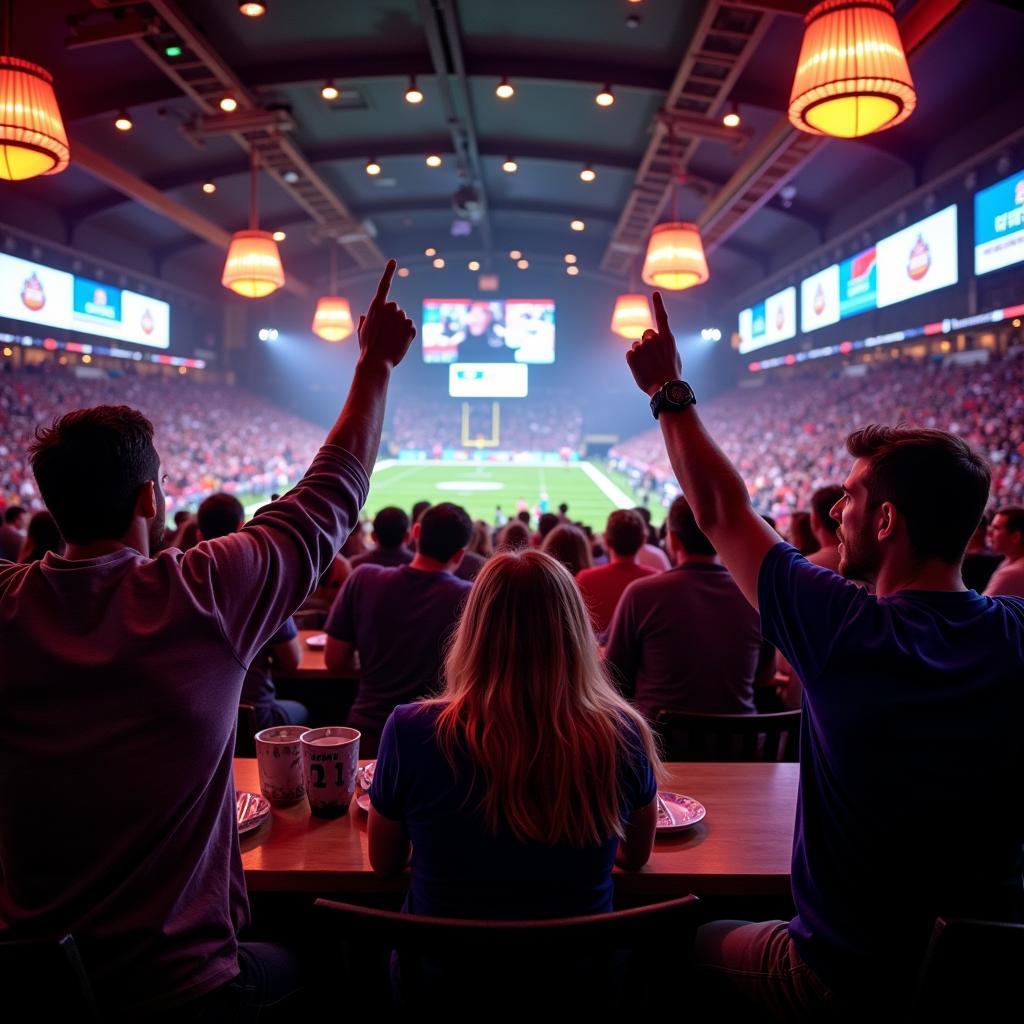 Vikings Football Fans Watching Live Game