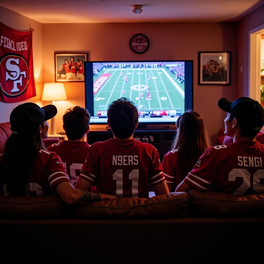 Watching the San Francisco 49ers on Amazon Prime with Friends