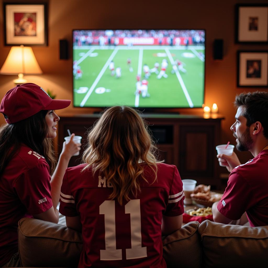 Watching Alabama Football with Friends