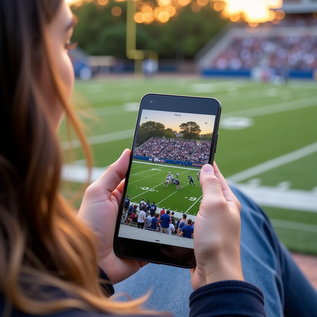 Watching Butler Football on Mobile