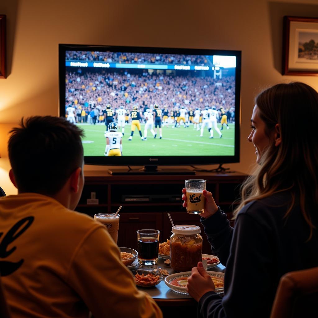 Watching Cal Football on TV with Friends