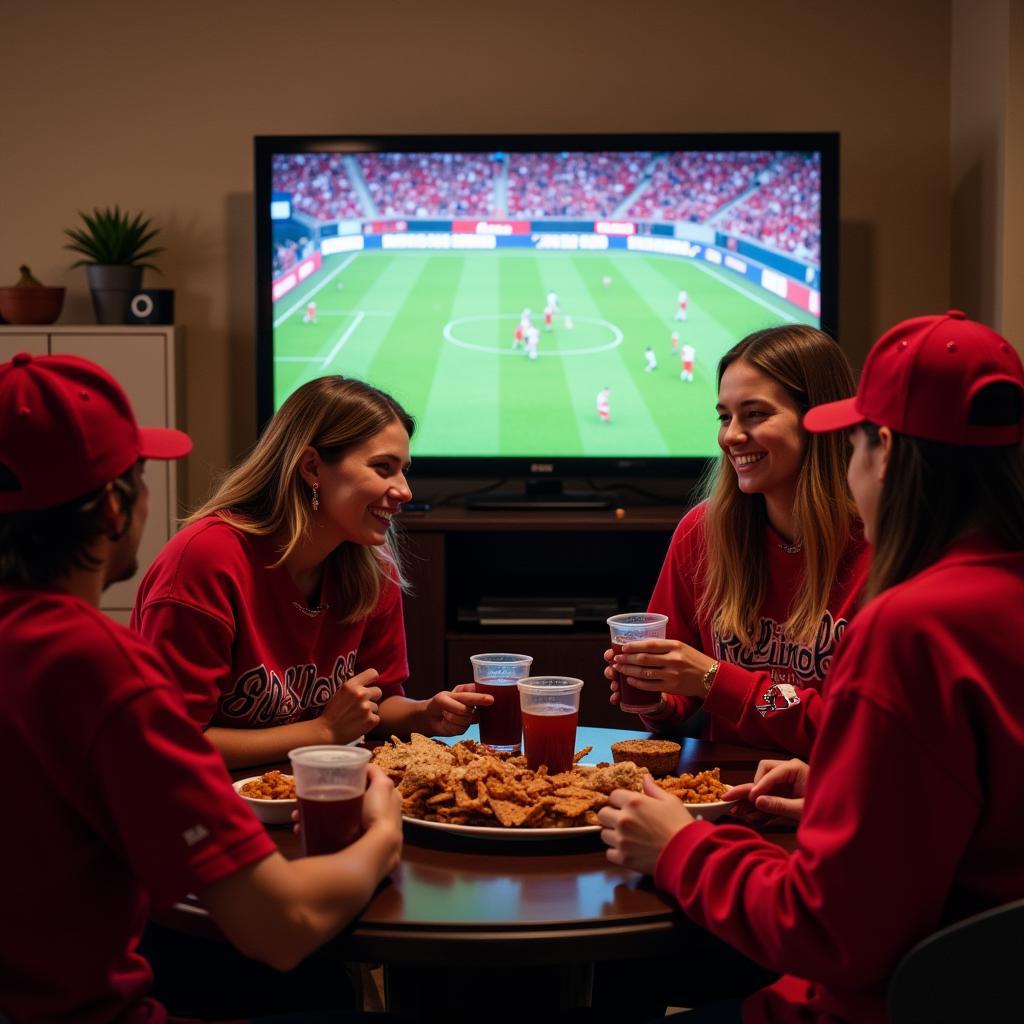 Watching Cardinals Game with Friends