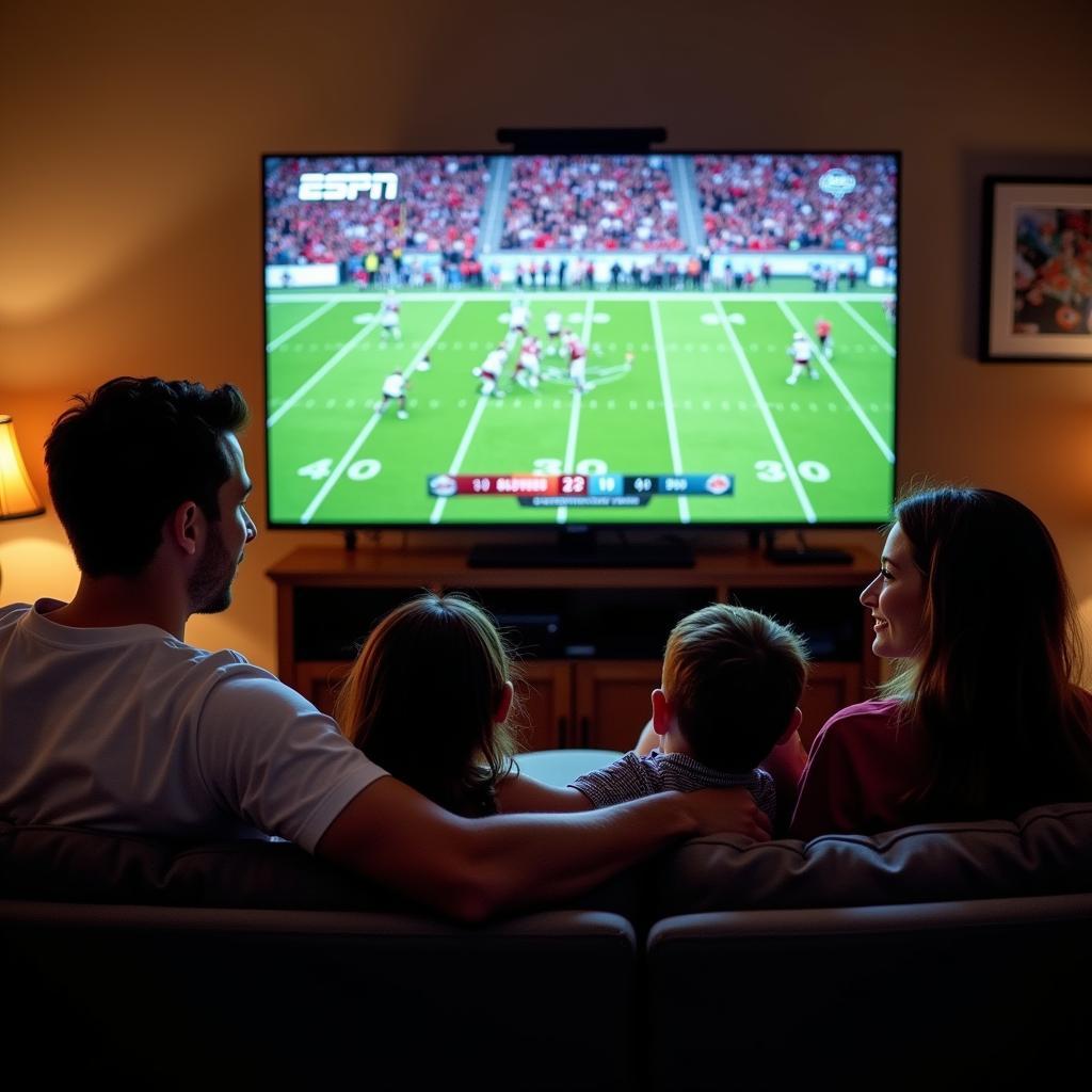 Watching college football on an official streaming service