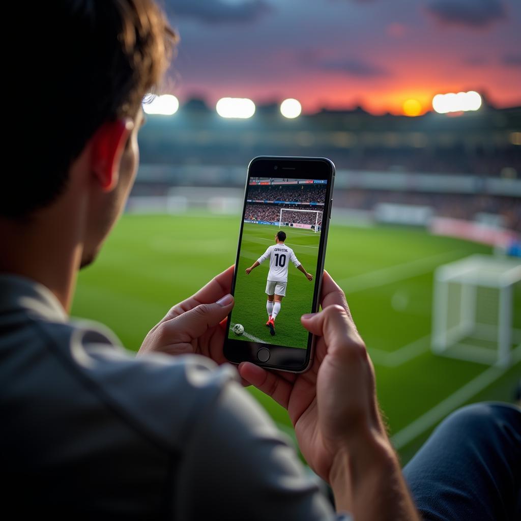 Watching Cristiano Ronaldo on mobile devices